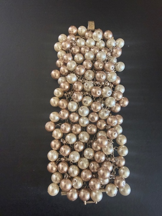 Stella & Dot Jewelry - Stella and Dot Pearl Cluster Multi-Strand Bracelet - Champagne and Ivory